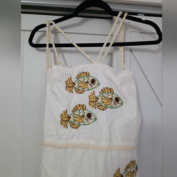 S/M Farm Rio Fish Embroidered Mididress - Picture 2 of 6